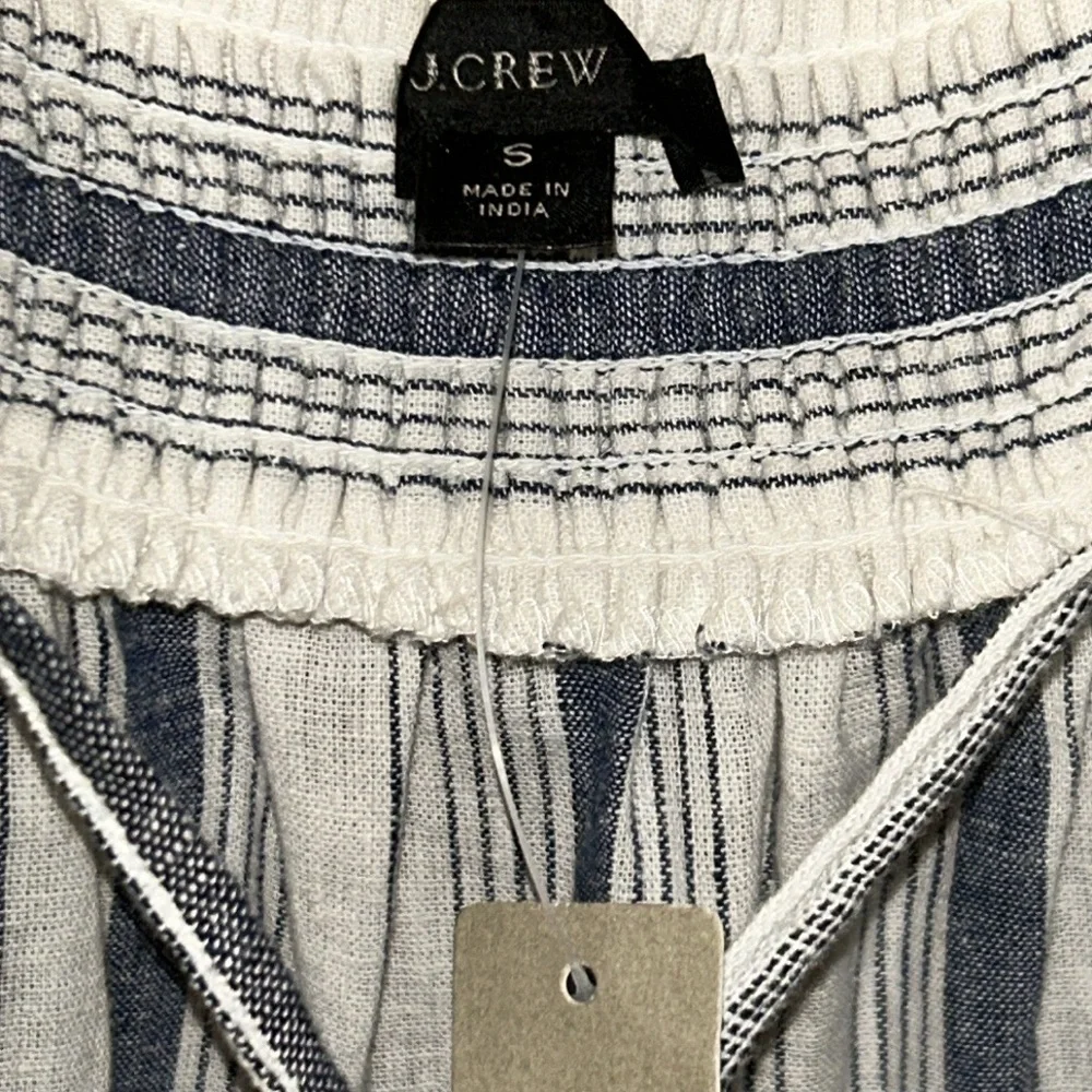NWT J. Crew Chambray cover-up dress in stripe blue size